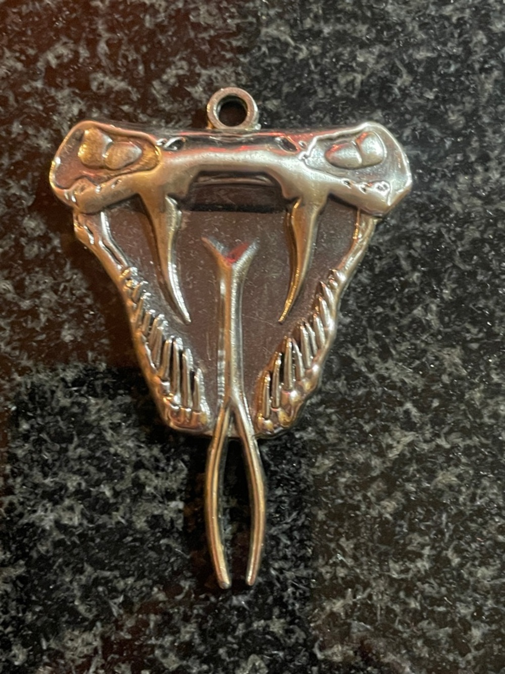 WWE Authentic -Silver Snake Fangs Pendant Necklace Charm